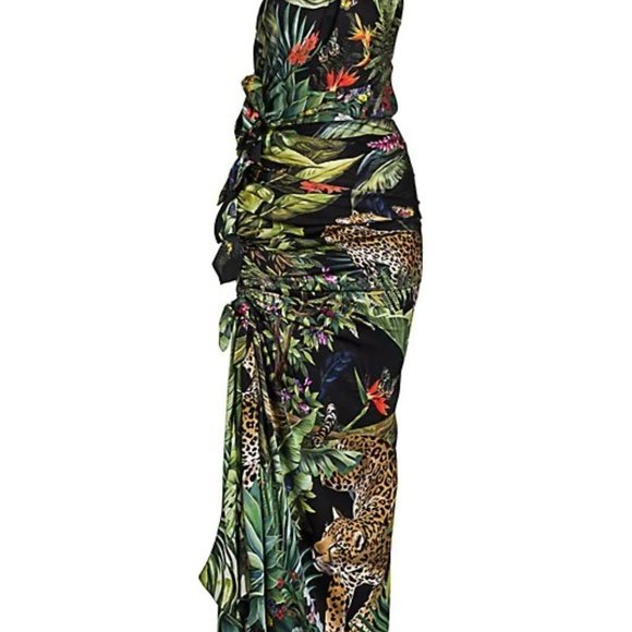 Brand New Dolce & Gabbana jungle print one shoulder dress with TAG - Picture 9 of 11